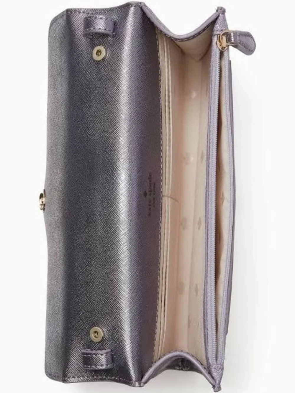 Kate Spade New York Tinsel Glitter Flap Crossbody Lilac Frost Purse